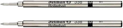 Produktbild von Pelikan 338 Kugelschreiber-Nachfüllpatronen - Schwarz (Packung mit 2 Stück)