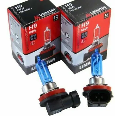 Produktbild von Super White Xenon Look 2x H9 65W Birnen Lampen Blaues Glas E-Prüfzeichen