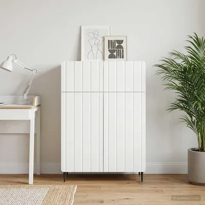 Obrázok produktu pre Komoda s zásuvkami vidaXL, biela, 66 x 34,5 x 92 cm, drevotrieska