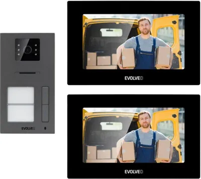 Immagine prodotto di EVOLVEO DoorPhone AP2-2 videocitofono con cavo per due appartamenti con app, nero