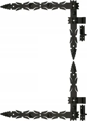 Produktbild von Winkelscharnier 600X460mm FEINZ Robuste Konstruktion 4-Teiliges Set Schwarz