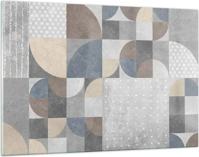 Produktbild von Bilder auf glas - Einteilig - Geometrie Kunst Stein - 120x80cm - Glasbilder - Wandbilder - Bilder - zum Aufhängen bereit - Wanddekoration aus Glas - Glas Bilder - Wandbild auf Glas - GAA120x80-4621