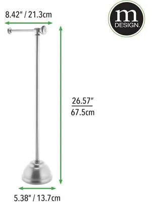 Produktbild von mDesign Toilettenpapierhalter Papierrollenhalter KlopapierhalterChrom Silber