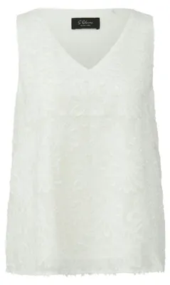 Produktbild von s.Oliver Chiffon Bluse ärmellos V-Ausschnitt florales Muster Regular Fit
