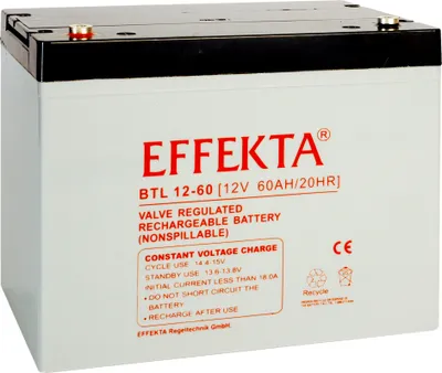 Zdjęcie produktu dla Effekta BTL 12-60 Akumulator ołowiowo-polimerowy AGM VRLA 12V 60Ah