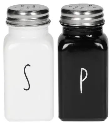Produktbild von Salz- und Pfefferstreuer-Set "Dispense" - Modernes Küchenhelfer Set aus Sodalime-Glas mit Edelstahl-Deckeln & einfacher Dosierung für Ihre Küche - Schwarz