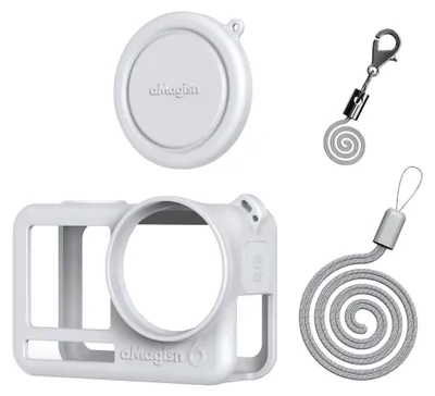 Immagine prodotto di Custodia in silicone per DJI Osmo Action 6 con copriobiettivo, colore grigio
