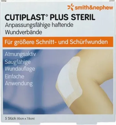 Produktbild von CUTIPLAST Plus steril 7,8x10 cm Verband