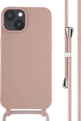 Produktbild von imoshion SilikonHülle mit Band iPhone 14 - Sand Pink