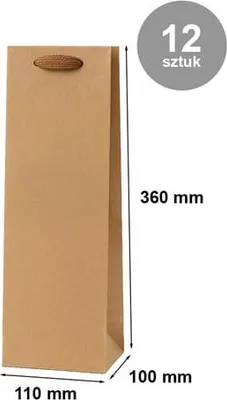 Immagine prodotto di KRAFT Sacchetti per vino 11x10x36cm 12 pz.
