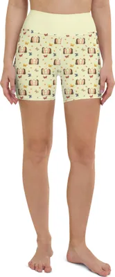 Produktbild von Mr. & Mrs. Panda Yoga Shorts Igel Liebe Größe S - Gelb - Geschenk, Sportshorts Damen, Sporthose, Freundin, Yogabekleidung, Hochzeitstag, Hochzeit, Sportbekleidung