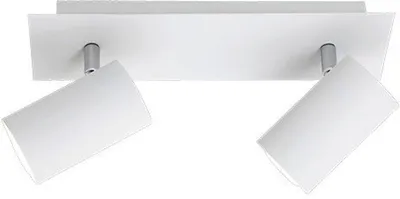 Obrázek produktu pro Kovová kancelářská lampa se 2 otočnými stropními body, lampa do obývacího pokoje v bílé barvě, moderní