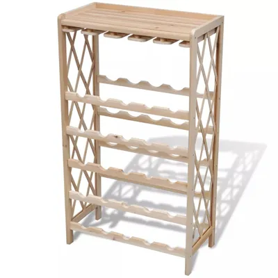 Immagine prodotto di Portabottiglie per 25 bottiglie in legno massiccio di abete