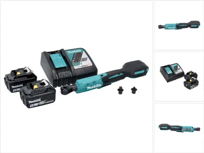 Produktbild von Makita DWR 180 RT Akku Ratschenschrauber 18 V 47,5 Nm 1/4" 3/8" + 2x Akku 5,0 Ah + Ladegerät