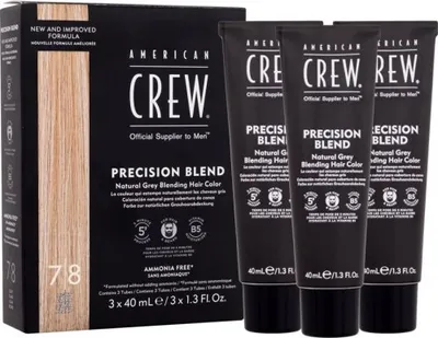 Obrázek produktu pro Precision Blend barva na vlasy Natural Grey Blending Hair Color pro muže 1 - 7/8 Light Claro Clair Blond - American Crew