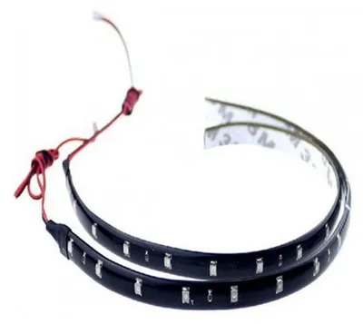 Immagine prodotto di Set di due strisce LED impermeabili da 30 cm - Luci diurne - 12 LED SMD - arancione