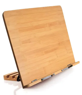 Produktbild von Buchständer aus Bambus, Kochbuchhalter, 5-fach höhenverstellbar, 39 x 28 cm
