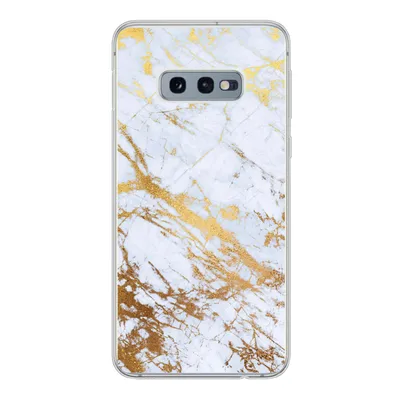 Produktbild von MuchoWow® Handyhülle Schutzhülle Hülle für Samsung Galaxy S10e Marmor - Gold - Weiß - Luxe - Marmoroptik - Glitzer Silikon Softcase Handy Hülle - Handy