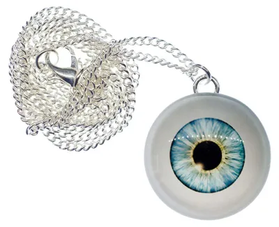 Produktbild von Augenkette Kette Auge Augapfel Halskette Halloween Grusel Horror Spuk 45cm blau