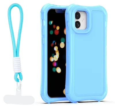 Zdjęcie produktu dla Nakładka Safepop Ze Smyczą Do Iphone 12 / 12 Pro 6,1" Niebieska