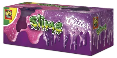 Produktbild von SES Creative Slime 15003 - Glitzerschleim Set, 2x120gr Fertigschleim mit Funkeln für Kinder, Schleim, 3 Jahr(e), Violett, 2 Stück(e)