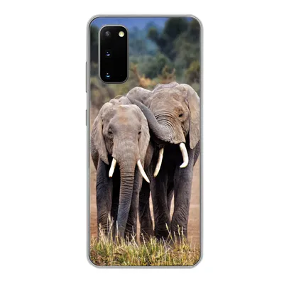 Produktbild von MuchoWow® Handyhülle Schutzhülle Hülle für Samsung Galaxy S20 Elefant - Tiere - Bäume - Natur Silikon Softcase Handy Hülle - Bild