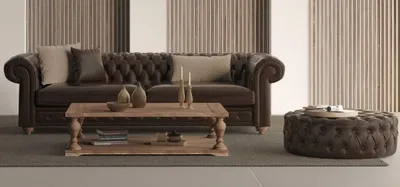 Zdjęcie produktu dla Sofa i podnóżek do salonu Styl i miękkość w jednym