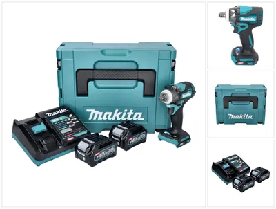 Immagine prodotto di Makita TW 004 GD201 Avvitatore a impatto a batteria 40 V max. 1/2" 350 Nm XGT Brushless + 2x batteria 2,5 Ah + caricabatteria + Makpac