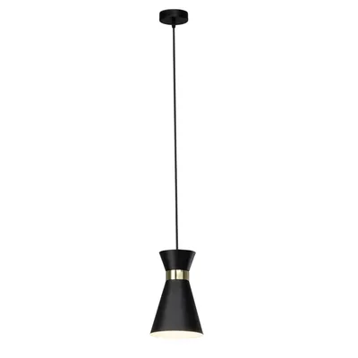 Produktbild von Brilliant Pendelleuchte Delamaison Schwarz/Gold max. 60W E27 ohne Leuchtmittel höhenverstellbar