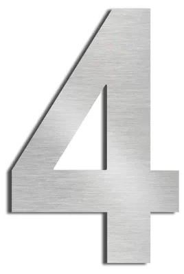 Image de Grand numéro de maison 10 en acier inoxydable - Design élégant