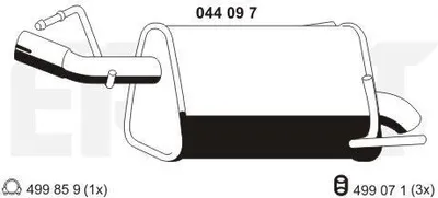 Produktbild von ERNST 044097 Endschalldämpfer für OPEL Meriva A (X03) Auspuff