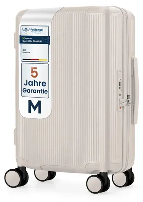 Produktbild von 4FLY Hartschalen-Handgepäckkoffer M 57×36×22 cm (36L) aus Polycarbonat – mit TSA-Schloss, 4 Spinner-Doppelrollen und Aluminium-Teleskopgriff