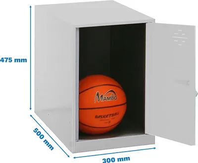 Produktbild von Simonrack Spind SIMONLOCKER DISM grau, weiß 8425437065040, 1 Schließfach 30,0 x 50,0 x 47,5 cm