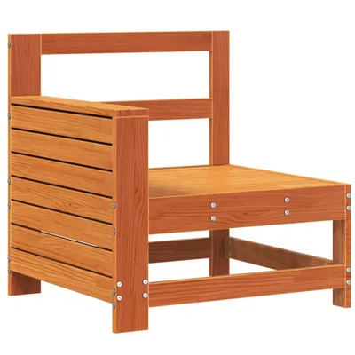 Productafbeelding van Tuinbank met armleuning 69x62x70,5 cm grenenhout wasbruin
