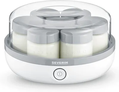 Produktbild von Joghurtbereiter SEVERIN JG 3518 inkl. 7 Portionsgläsern à 150 ml JG 3518 aus Kunststoff, grauweiß Joghurtbereiter