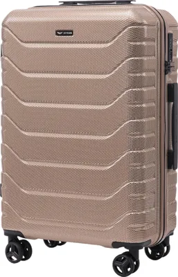 Image de WINGS Bagages XL : valise robuste dorée 100 % polycarbonate