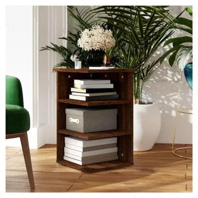 Produktbild von Beistellschrank aus brauner Eiche, 35 x 35 x 55 cm, Holzwerkstoff, Schränke, Aufbewahrung, Buffets und Sideboards