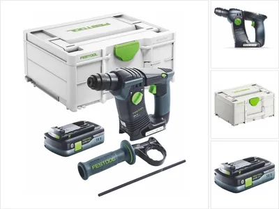 Obrázok produktu pre Festool BHC 18 Basic-4,0 Akumulátorové príklepové vŕtacie kladivo 18 V 25 Nm 1,8 J SDS Plus ( 577057 ) Bezkartáčové + 1x akumulátor 4,0 Ah + Systainer - bez nabíjačky