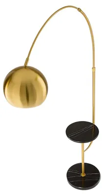 Obrázok produktu pre Tableau - LED stojacia lampa leštená mosadz 1xE27 MAX 60W, V.192 cm, 180° nastaviteľná výška - Perenz
