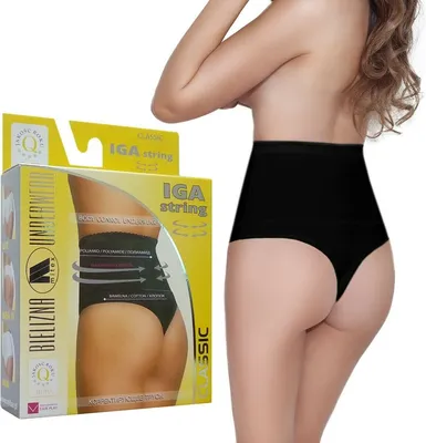 Produktbild von Dámská string tanga MITEX IGA Underwear Waist Shaper Body Shaper High BLACK S