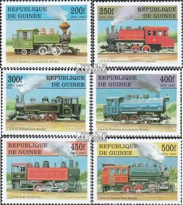 Produktbild von Briefmarken Guinea 1997 Mi 1659-1664 (kompl.Ausg.) postfrisch Lokomotiven