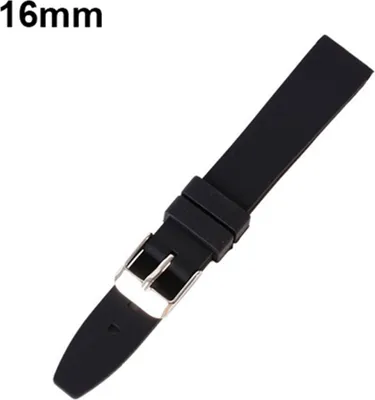 Produktbild von 16 mm – 28 mm wasserdichter, solider, weicher Silikon-Schnallen-Uhrenarmband-Ersatz-16mm