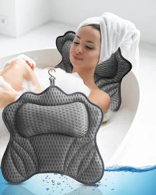 Produktbild von Badewannenkissen, 4D Air Mesh, 6 Saugnäpfe, für Badewanne