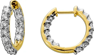 Produktbild von Diamant Creolen 2ct Gold 585 14K Lab Grown Diamanten IGI Zertifikat