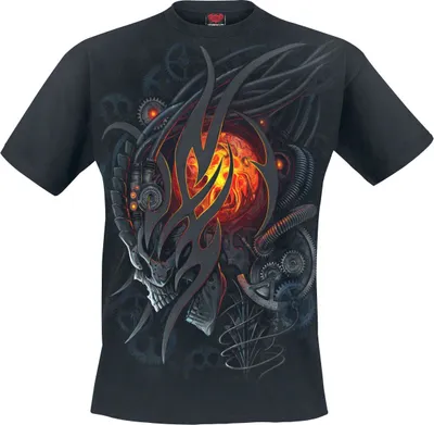 Produktbild von Spiral T-Shirt Herren Steampunk Skull schwarz M