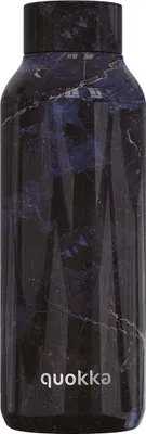 Image de Quokka, Bouteille isolante 510ml double paroi aspect marbre anti-fuite, noir