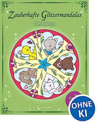 Immagine prodotto di Incantevoli mandala glitterati - bambini animali