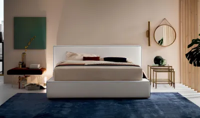 Produktbild von Italienische Designer Bett Schlafzimmer Betten Textil Hotel Luxus Polster Möbel