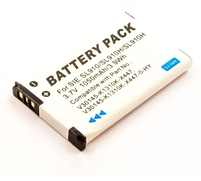 Produktbild von Akku für Siemens Gigaset SL910H Li-Ion 3,7 Volt 1050 mAh schwarz.