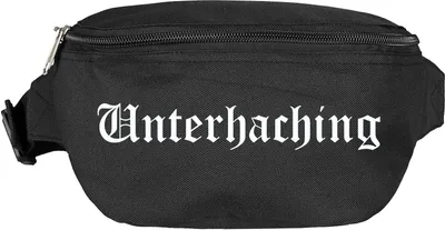 Produktbild von Unterhaching Bauchtasche - Altdeutsch bedruckt - Gürteltasche Hipbag Schwarz